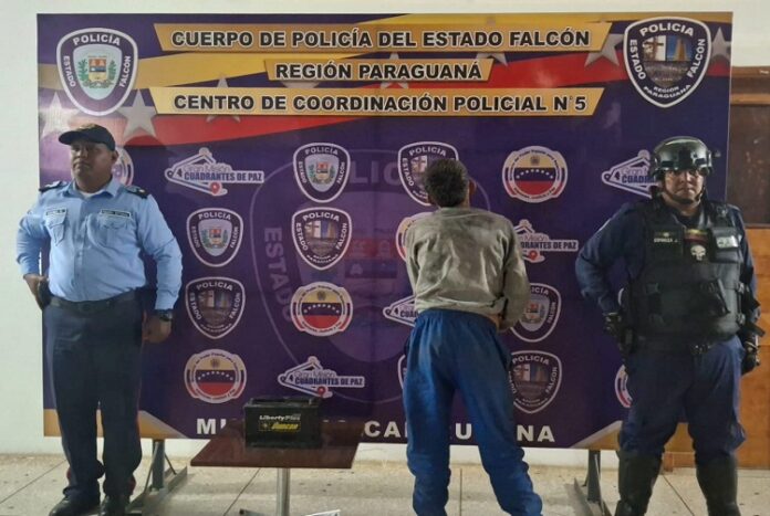 Detenido en Falcón por robar una batería de carro