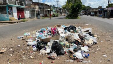 Reportan acumulación de basura en la calle principal de Los Guaritos VI