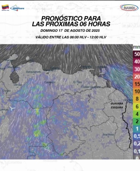 Inameh pronostica lluvias en varias regiones