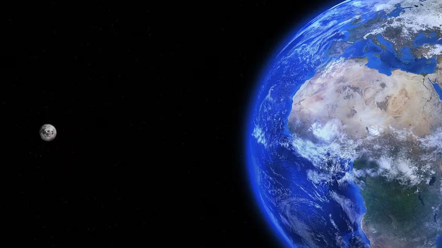 La sonda Psyche de la NASA fotografía la Tierra y la Luna desde 290 millones de kilómetros