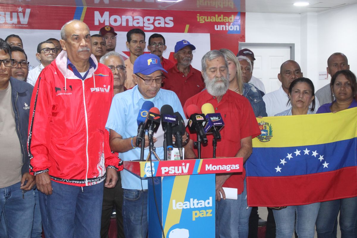 Militantes del Psuv Monagas alzan su voz en apoyo al presidente Nicolás Maduro