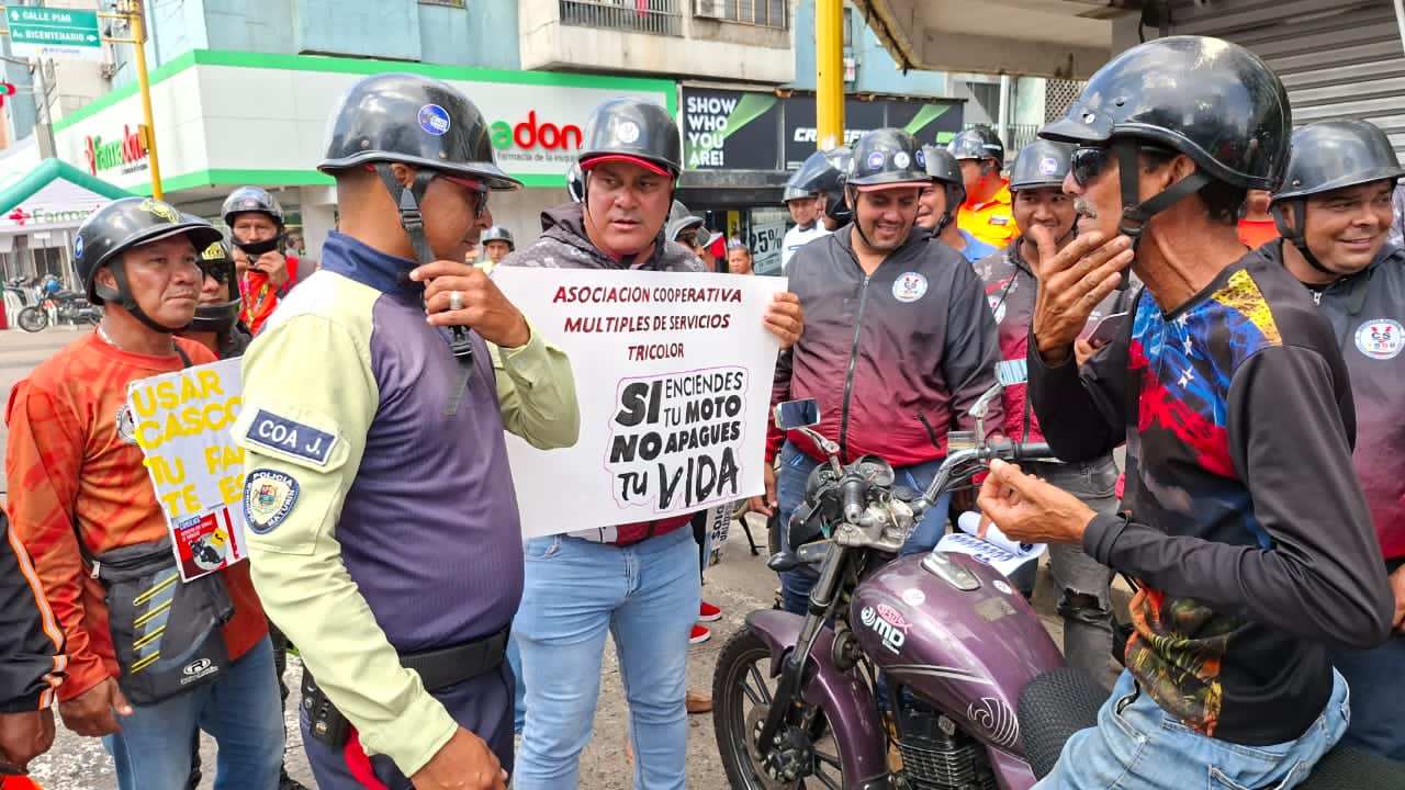Motorizados de Maturín promueven campaña para reducir accidentes viales