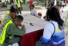 Funcionarios del CNE cumplieron con el llamado de alistamiento a la Milicia Nacional Bolivariana.