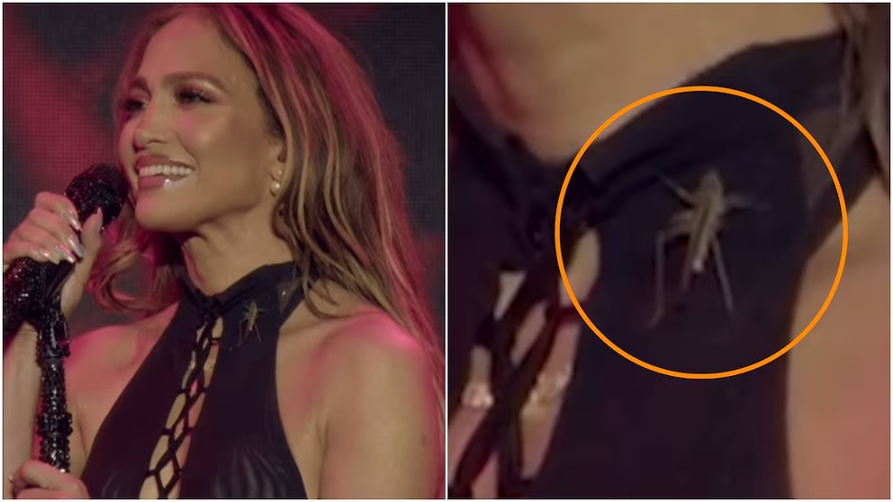 Un Pequeño intruso le roba el protagonismo a Jennifer López en pleno concierto
