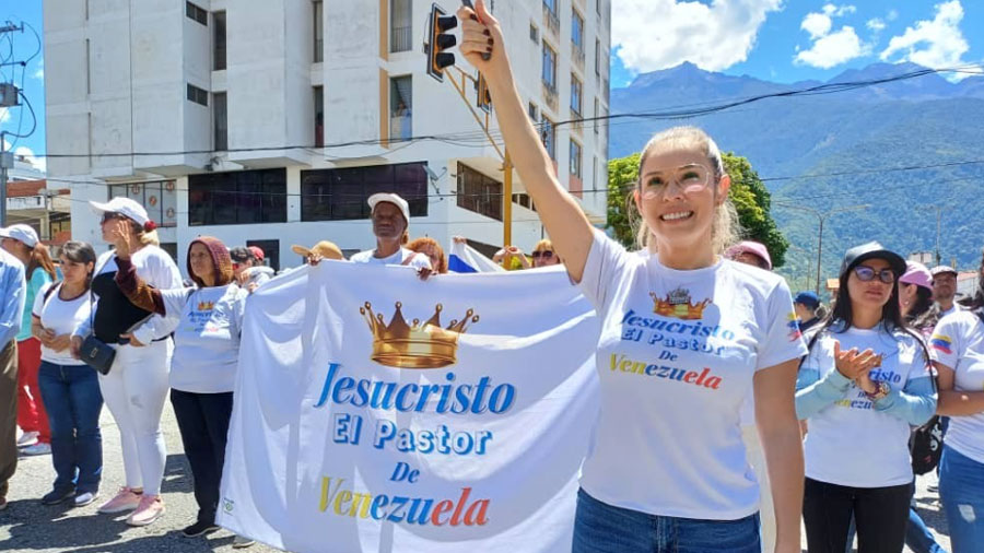 Así se desarrolla la marcha para Jesús en Caracas