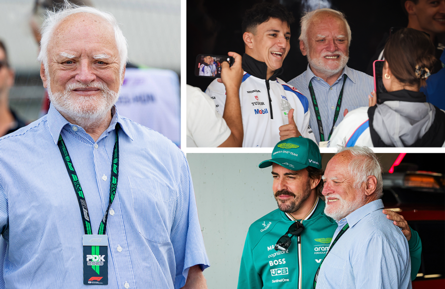 “Hide the Pain Harold” sorprende en el Gran Premio de Hungría y conquista el paddock de la Fórmula 1
