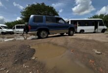 Bache en la vía principal hacia los Iraníes es un gran riesgo para los conductores