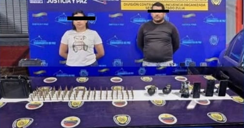 MP Zulia imputará a pareja por tráfico de municiones y granadas