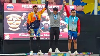 Monaguense Ángel Rodríguez demuestra su fuerza al revalidar el título nacional de levantamiento de pesas