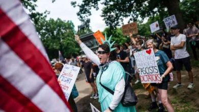 Movilización en Washington contra Donald Trump