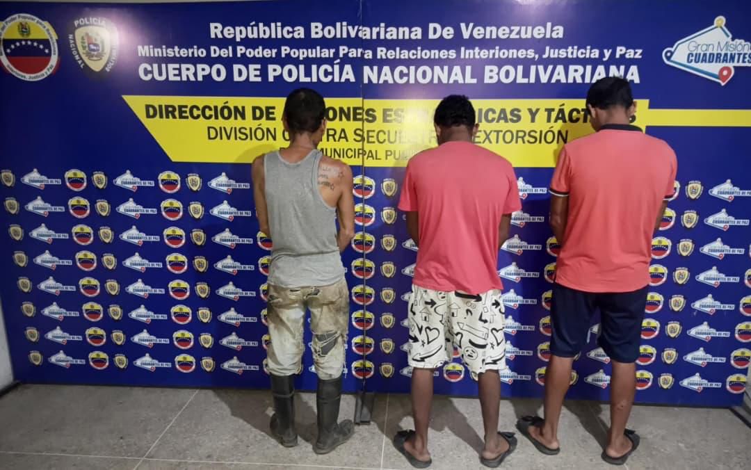 Tres detenidos por destrozos a una propiedad en el municipio Puerto Cabello