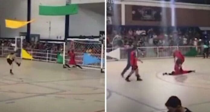 Brasil: Un arquero de futsal muere tras colapsar luego de atajar un penal