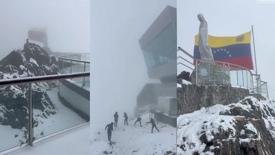 El Pico Espejo de Mérida se viste de blanco y dinamiza el turismo en los Andes venezolanos