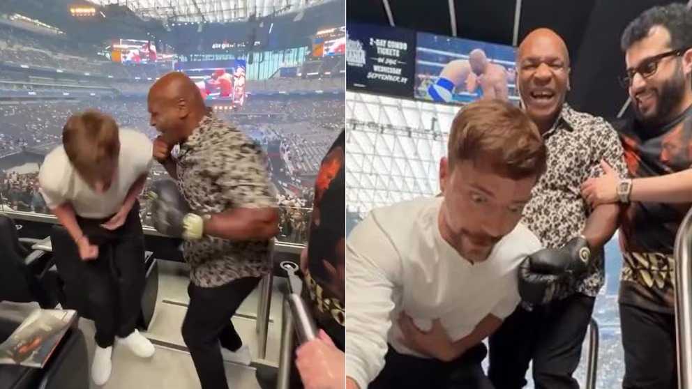 MrBeast se vuelve viral tras recibir un golpe de Mike Tyson