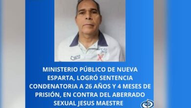 Sentencian a 26 años de cárcel a hombre que abusó de su hija por nueve años