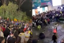 Violenta riña entre aficionados de Colombia y Venezuela en Bogotá tras el partido