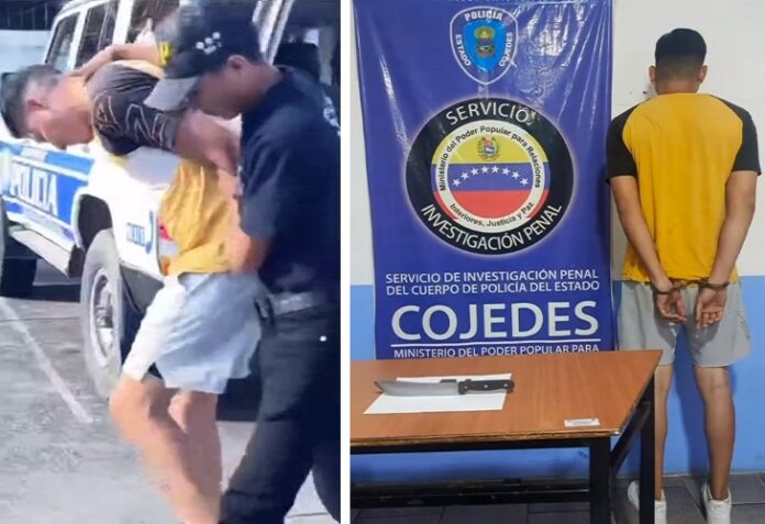 Detenido en Cojedes hombre de 33 años por agredir y amenazar de muerte a su pareja