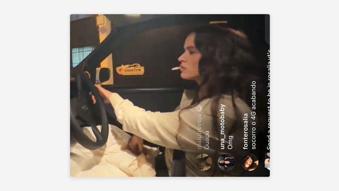 ¡Bloqueada en vivo! Rosalía es vetada de TikTok por fumar y conducir "de manera temeraria" durante un directo