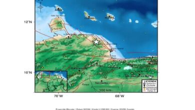 Reportan sismo de magnitud 3.3 en Falcón
