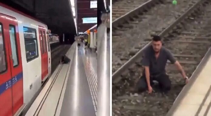 Hombre se lanza a las vías del Metro de Barcelona y se arrepiente en el último segundo