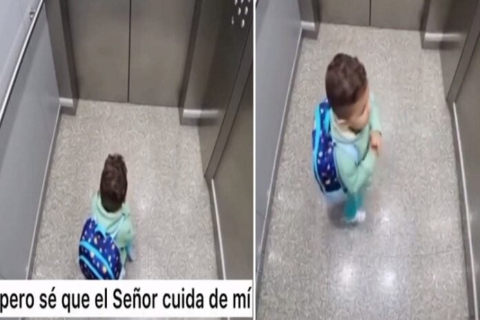Video viral: La oración de un niño atrapado en ascensor