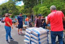 Cerro Azul distribuye 120 toneladas de cemento en Las Cocuizas