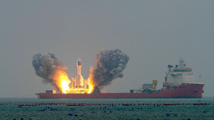 China lanza con éxito el cohete Gravity-1 desde el mar con tres Satélites en órbita