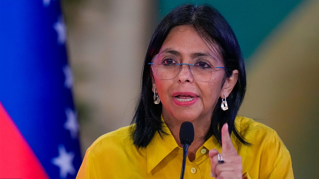 Delcy Rodríguez acusa a Guyana de facilitar una agresión militar de EE.UU. en el Caribe
