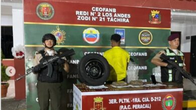Detenido en Táchira con presunta marihuana escondida dentro de un neumático