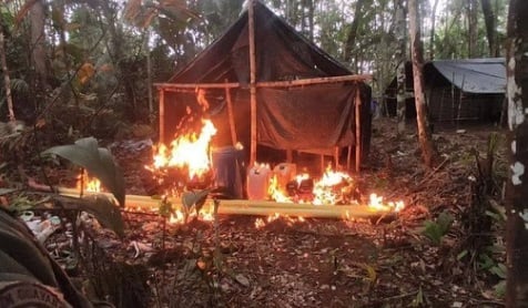 FANB destruye campamento de minería ilegal en Amazonas