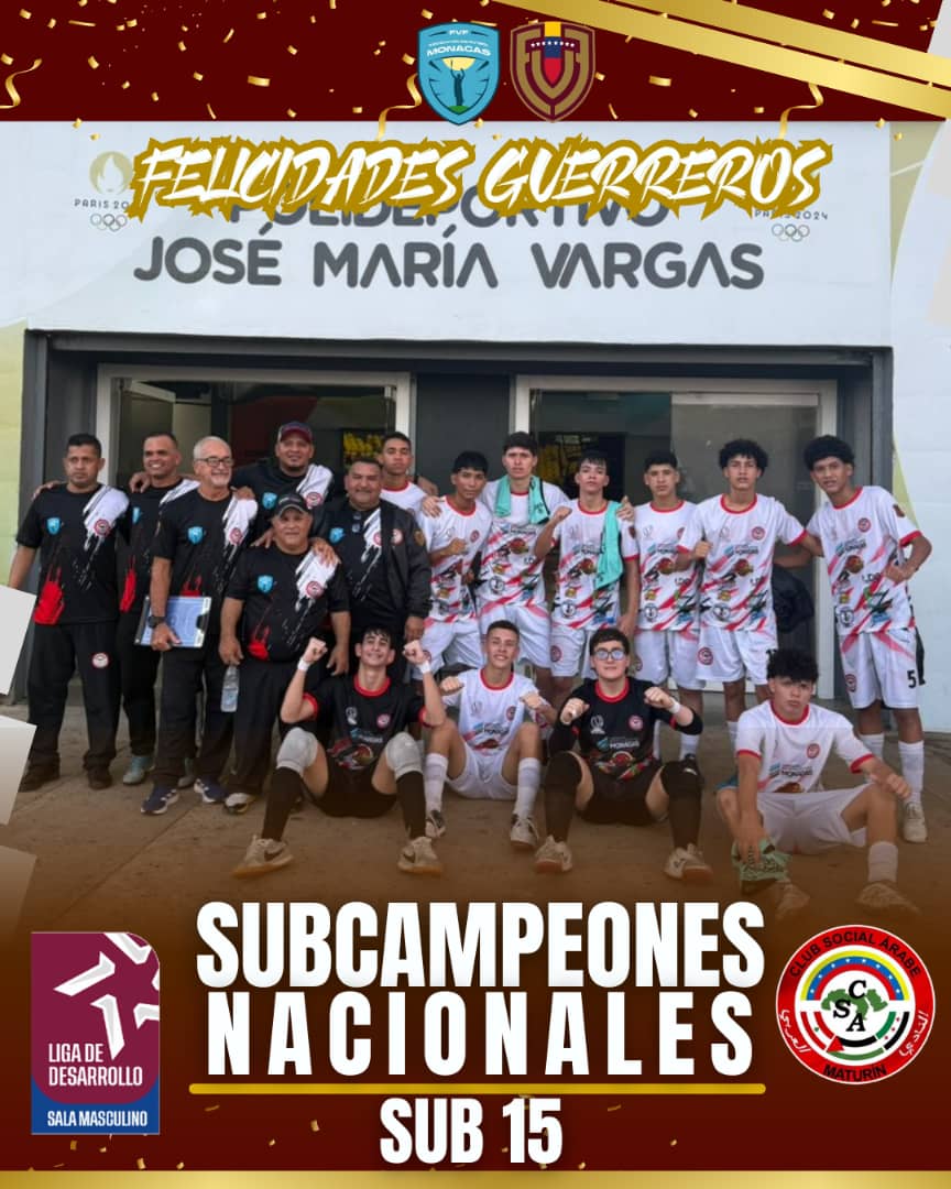 Club Social Árabe es el subcampeón de Venezuela en el Torneo Desarrollo de Futsal Sub-15