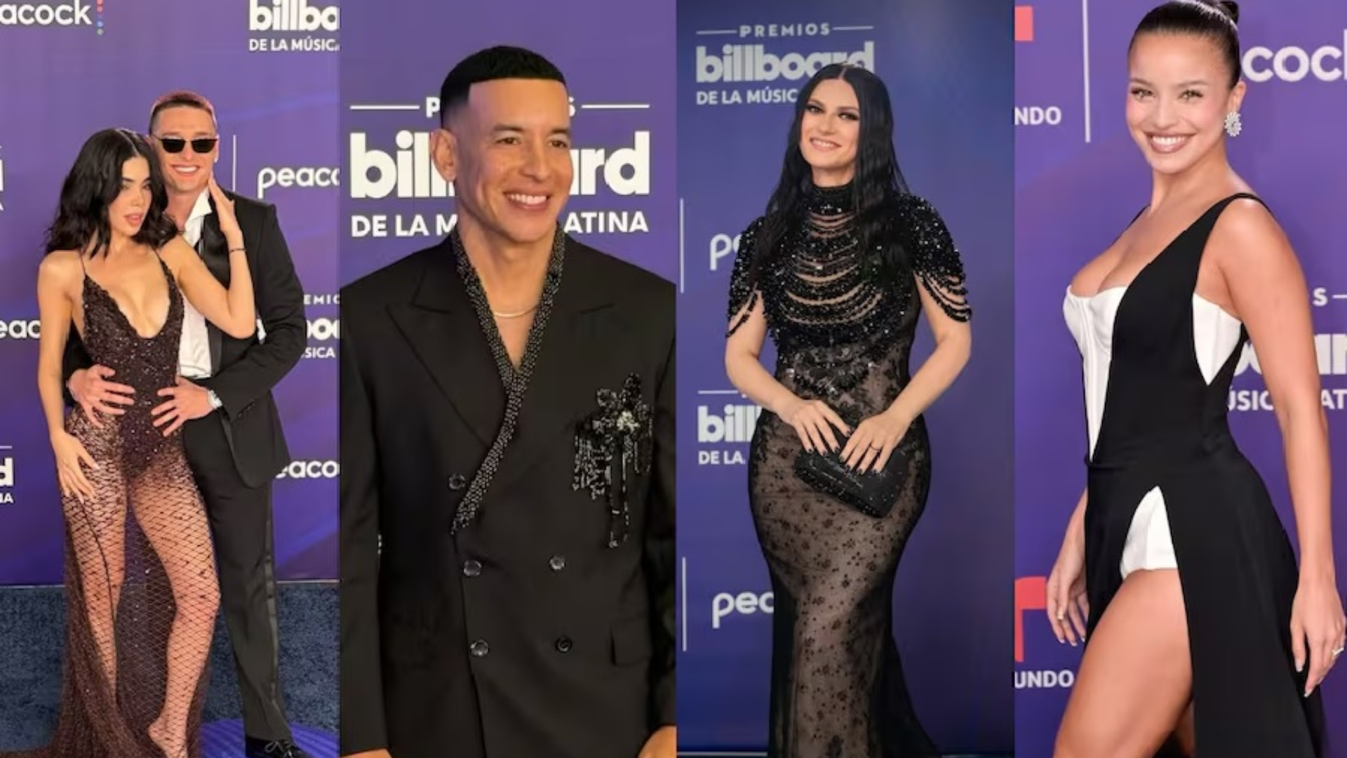 Así fue el desfile de estrellas por la alfombra azul de los Latin Billboard