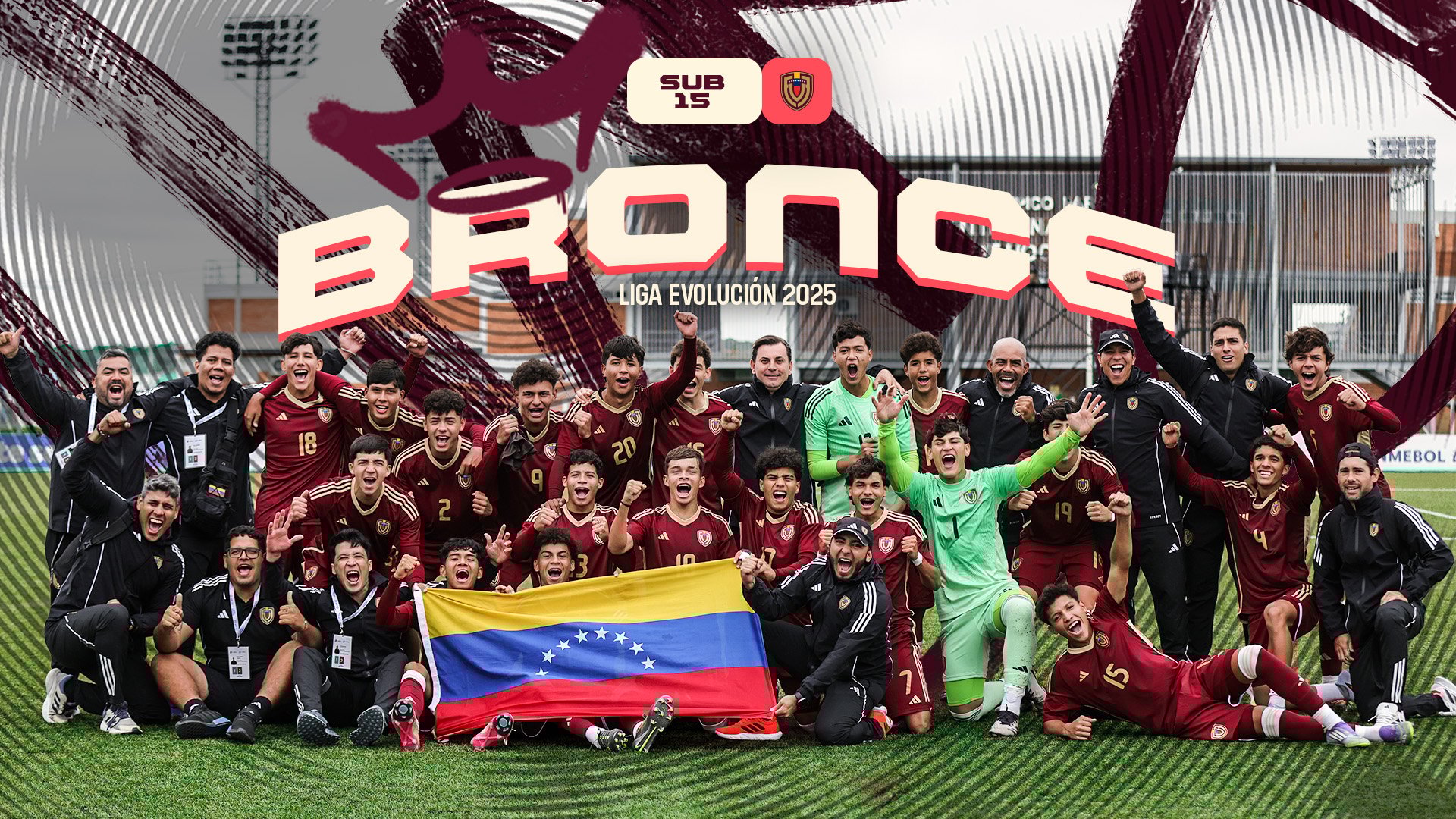 La Vinotinto sub-15 gana la medalla de bronce invicta en la liga evolución 2025