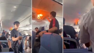 ¡Pánico a bordo! Batería explota y desata un incendio en pleno vuelo comercial