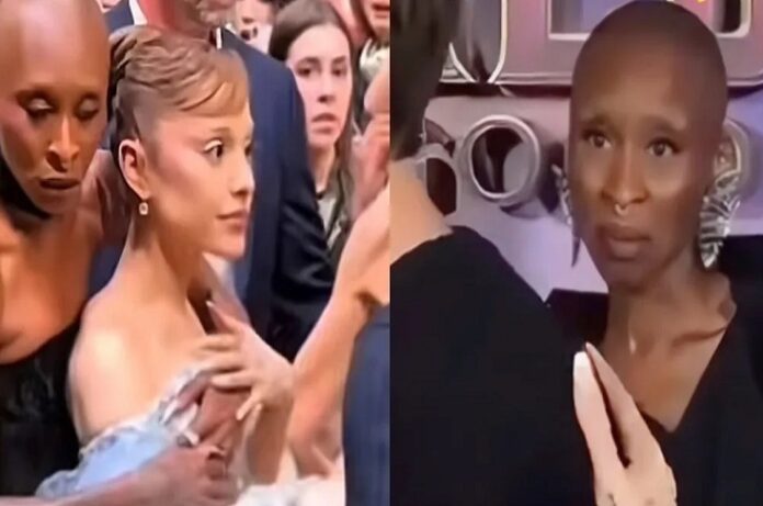 El acercamiento poco usual y la actitud servicial de Cynthia Erivo hacia Ariana Grande desconciertan a los fans