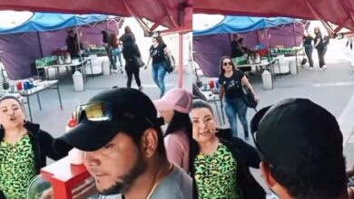 Chilena destruye puesto de comida de migrante venezolano en Santiago