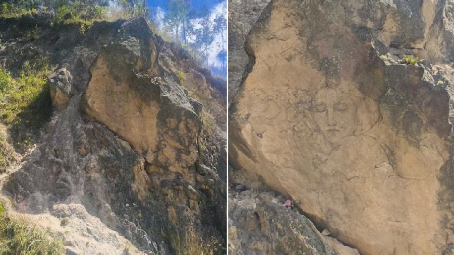 ¿Señal divina?: Imagen de la Virgen apareció en una piedra en Colombia