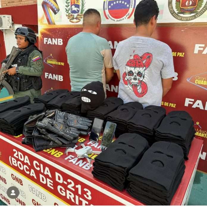 GNB incauta 143 pasamontañas y varios drones en Táchira y Trujillo