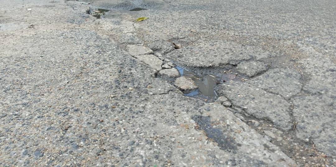 Huecos adornan un tramo de la avenida Bicentenario de Maturín