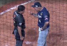 Yadier Molina es expulsado por primera vez como mánager de Magallanes