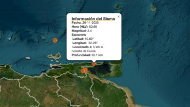 Funvisis registró tres sismos de hasta magnitud 3,6 en Guiria, La Blanquilla y Zulia