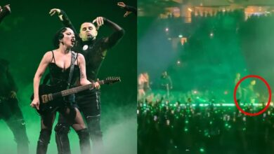 Lady Gaga detiene concierto de ‘Mayhem Ball’ tras caída de un bailarín por lluvia