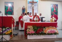 Habitantes de Santa Bárbara de Tapirín celebran el día de su patrona con Misa Solemne