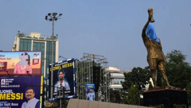 Inauguran la estatua de Lionel Messi más alta del mundo coincidiendo con su llegada a la India