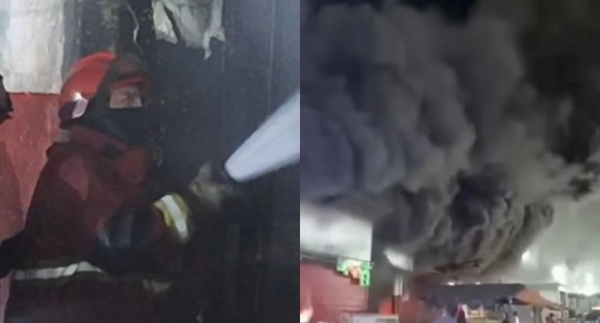 Caracas: Incendio afectó locales en el Mercado Mayorista de Coche