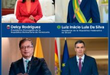 Delcy Rodríguez fortalece lazos diplomáticos con Brasil, Colombia y España