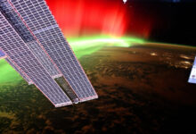 Fascinantes tomas de aurora boreal desde la Estación Espacial Internacional