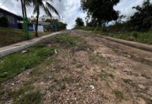 Conductores reportan el mal estado de la vía en el sector San Miguel