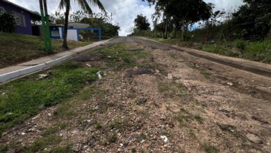 Conductores reportan el mal estado de la vía en el sector San Miguel