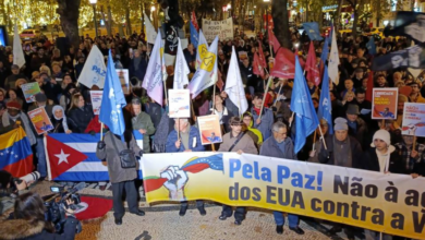 Marchan en Portugal en contra de agresión estadounidense a Venezuela